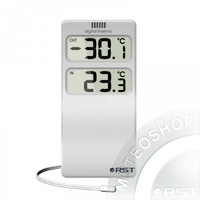 Термометр цифровой (датчик на проводе,термометр) настольно- настенный, цвет серебро