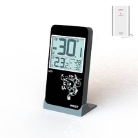 Термометр цифровой с радио датчиком в стиле iPhone настол.уст.черный